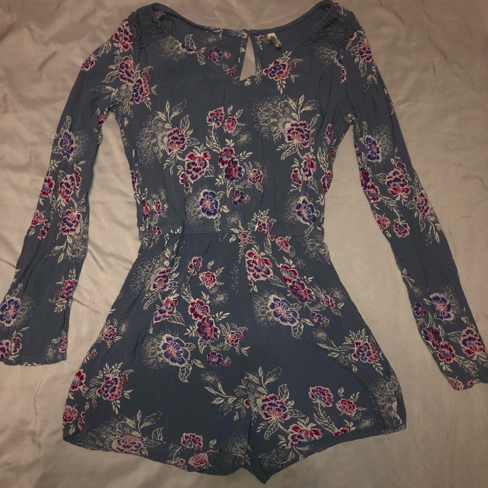 Blue flower ROMPER✨